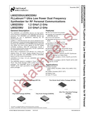 LMX2336UTM datasheet  